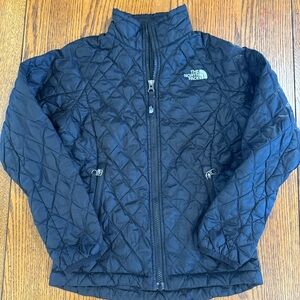 Girls north face quilted light jacket